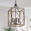 Lustre géométrique 4 lumières façon bougie