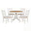 Ensemble de salle à manger 5 pièces avec table ronde extensible et 4 chaises à dossier échelle-826981329-826981332-826981335
