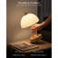 Lampe de table sans fil 9 po, lampe à grain de bois rechargeable à piles 5200 mAh, petite table de chevet en verre pour la chambre à coucher