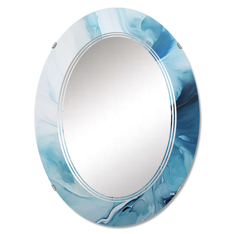 Valrico - Miroir mural moderne ovale, 30 po x 20 po
