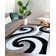 NYC Shag Performance Black White Area Rug