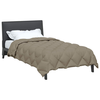  Winter Duvet Light Grey 220 X 135 Cm Microfiber