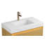 Pierre frittée 36 po avec lavabo encastré en céramique blanche, sans robinet, sans armoire