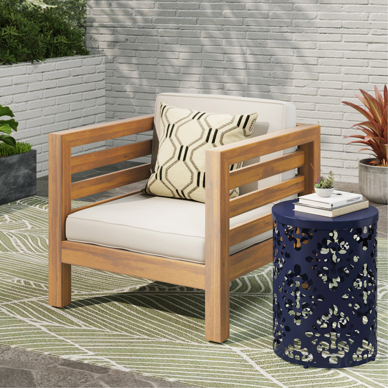 Chaise club Oana, Beige, Naturel