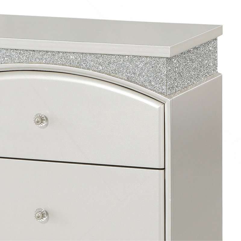 Table de chevet 2 tiroirs Platinum