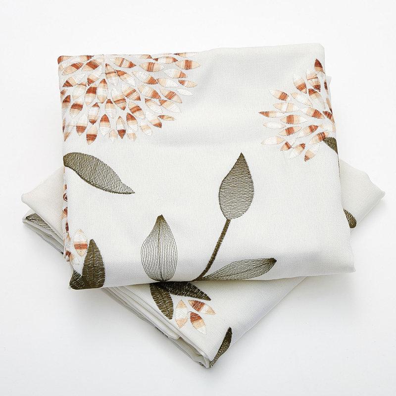 Sunflower Embroidered Pillow Cover, Gold