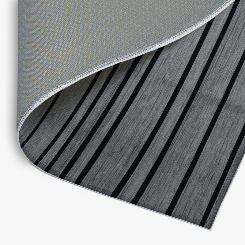 Tapis intérieur / extérieur gris HorizontalStripes, Rectangulaire 2 pi x 3 pi
