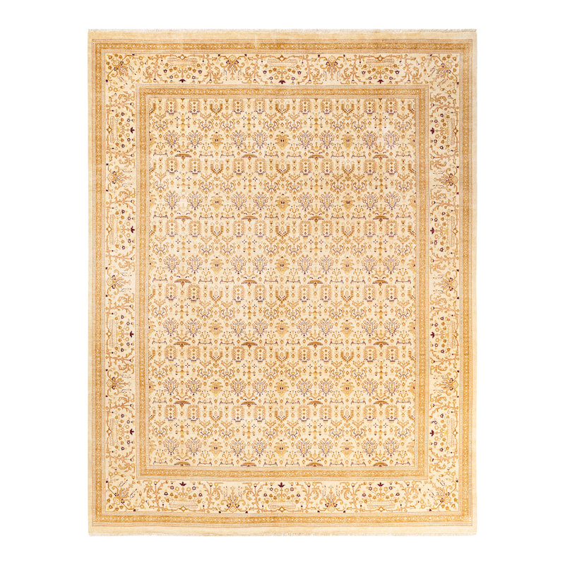 Keenan One-of-a-Kind Hand-Knotted Ivory Area Rug 7'10" x 10'1"