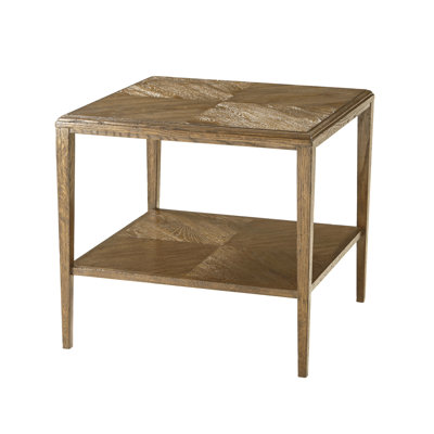 Nova Square Side Table with Storage by Theodore Alexander