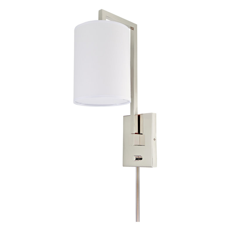 Kelaysia Plug-in Swing Arm Sconce, Polished Nickel