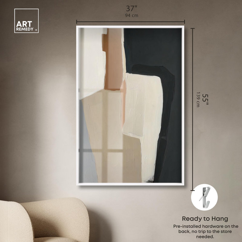 Décoration murale Boho «Passageway V Shadowbox» par Art Remedy, cadre blanc, 37 x 55, Cadre blanc, H 55 po x l 37 po