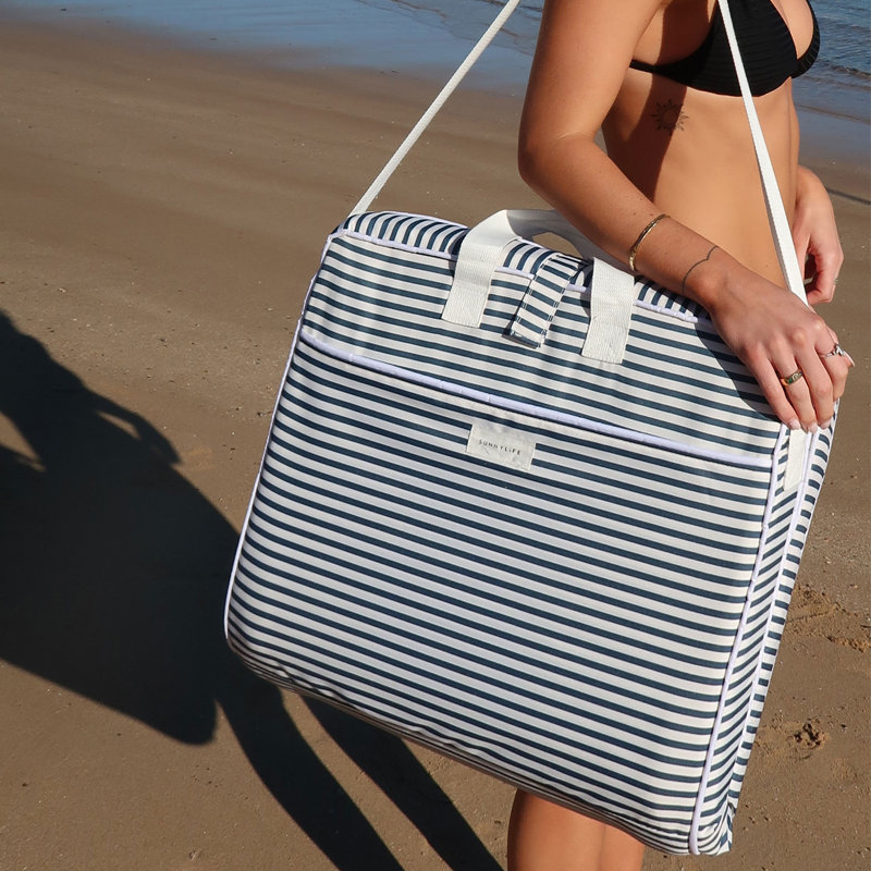 Chaise pliante Take Where: Rayures bleu marine Resort