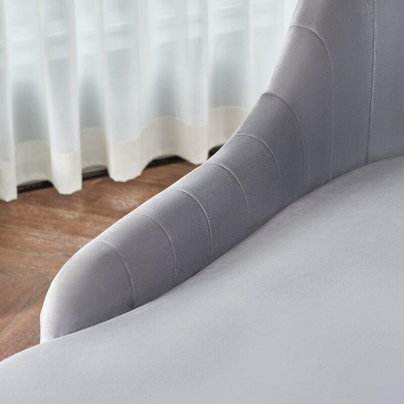 Fauteuil inclinable moderne et simple, Mélange de polyester gris, Chaise longue à accoudoir droit