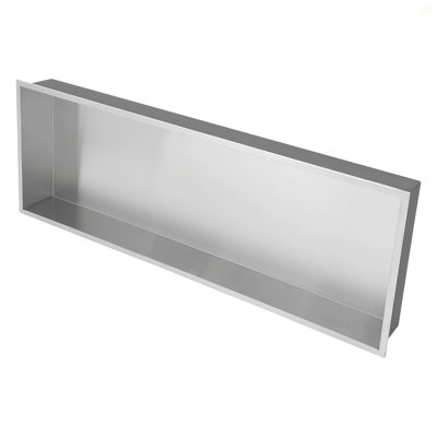 Niche de douche en acier inoxydable 37 po x 13 po, nickel brossé