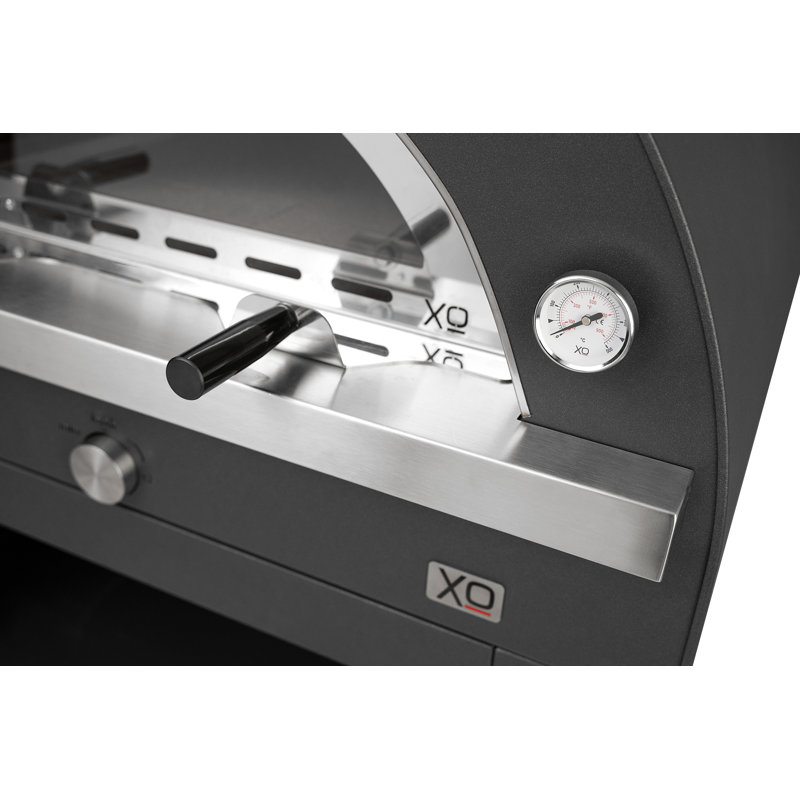 40" Hybrid Gas & Wood Oven, Black