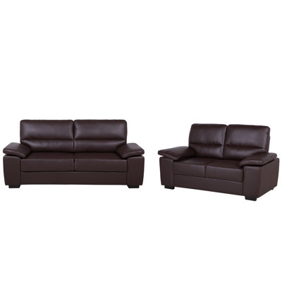 Clyburn 2 Piece Faux Leather Standard Living Room Set