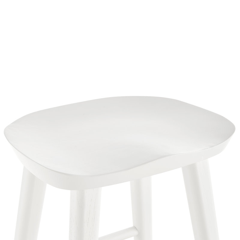 Tabouret de bar et de comptoir Anzie, Tabouret de comptoir (siège d'une hauteur de 25,8, Blanc