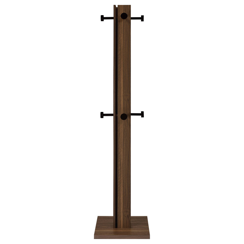 Rawlins Walnut Engineered Wood Coat Rack