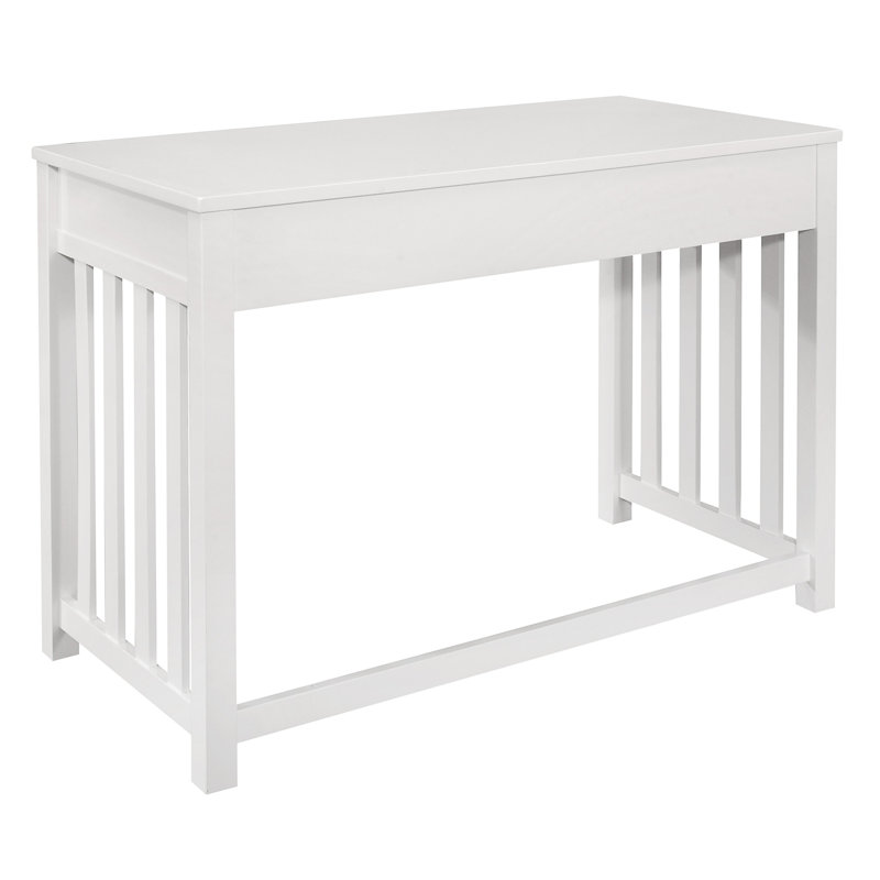 Meuble de bureau moderne et traditionnel 1Pc avec 2 tiroirs avec tiroir à clavier blanc