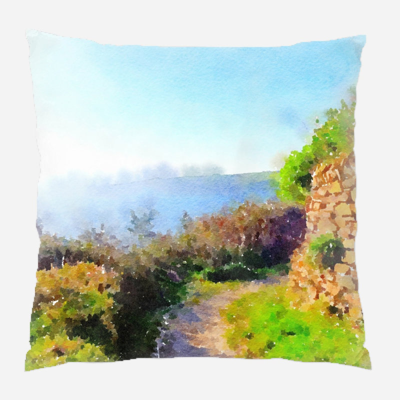 Coussin watercolour Kaira, Microsuède, Intérieur