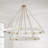 48" W x 41" H 20-Light Two-Tier Chandelier in Matte Brass with Bleached Natural Rope