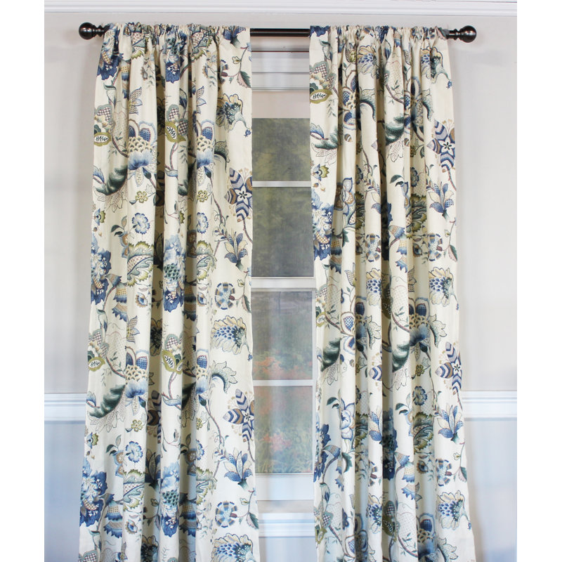 Ophpanbl Ophelia Original P/Kaufmann Curtain Panels , 50" W x 84" L, Blue