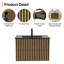 Ensemble de meuble-lavabo mural 30 po avec comptoir d'évier, robinet et bonde, armoire flottante-699098098