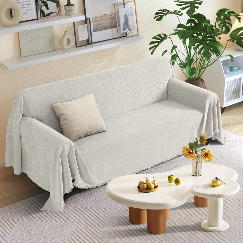 Wald Soft Sofa Cover,Washable Sectional Slipcover,Durable Sofa Blanket Couch Cover,Pet Friendly Bed Cover