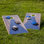 Triumph LED 2x4 Blue/Grey Cornhole Set – Regulation Light-Up Bag Toss Boards with 8 Weather-Resistant Bean Bags – Durable All-Wood Design for Outdoor Tailgates, BBQ Parties & Backyard Fun