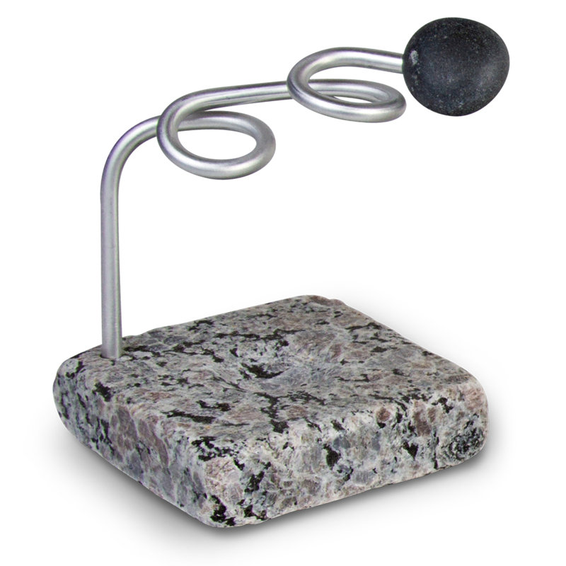 Handmade Granite and Aluminum Toothbrush Holder Stand
