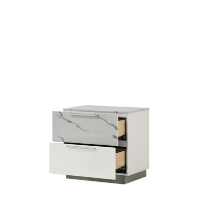 Table de chevet avec deux tiroirs Mist