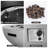 31.5-inch Round Concrete Propane Fire Pit Table,50,000 BTU,Includes Lid,Glass Wind Guard,and Lava Rocks,CSA Certified,for Patio,Deck,or Backyard
