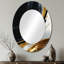 Miroir mural moderne noir et doré-394280975