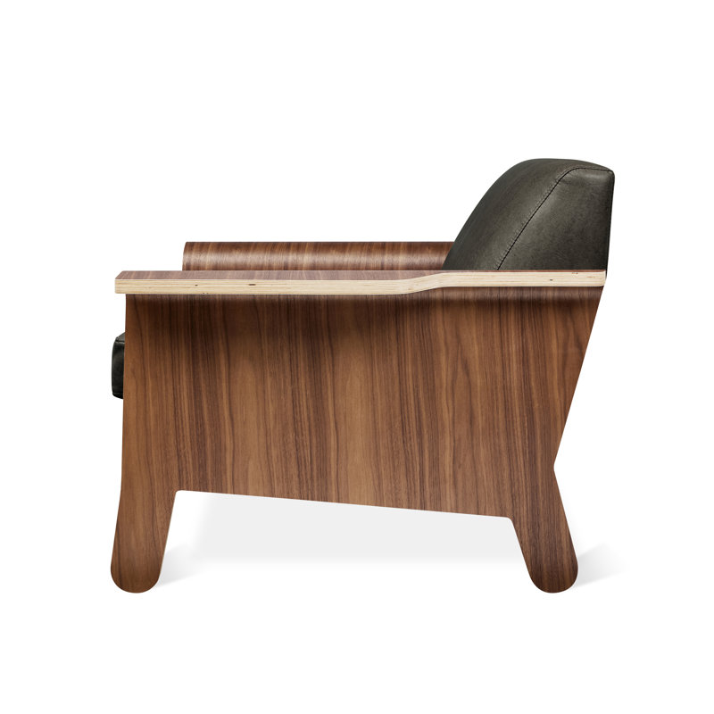 Lodge Chair, Vegan Appleskin Leather Licorice