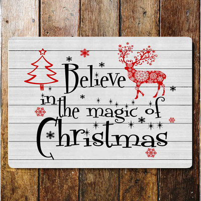 Believe In The Magic Of Christmas - No Frame Print on Metal