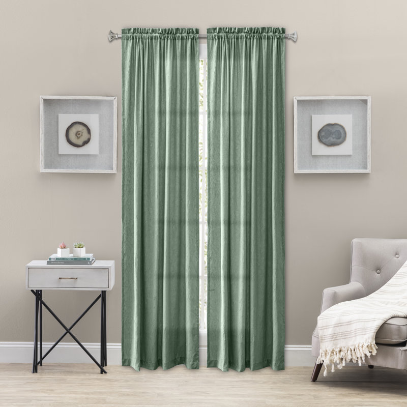 Paulisha Semi Sheer Single Panel, 48" W x 63" L, Spa