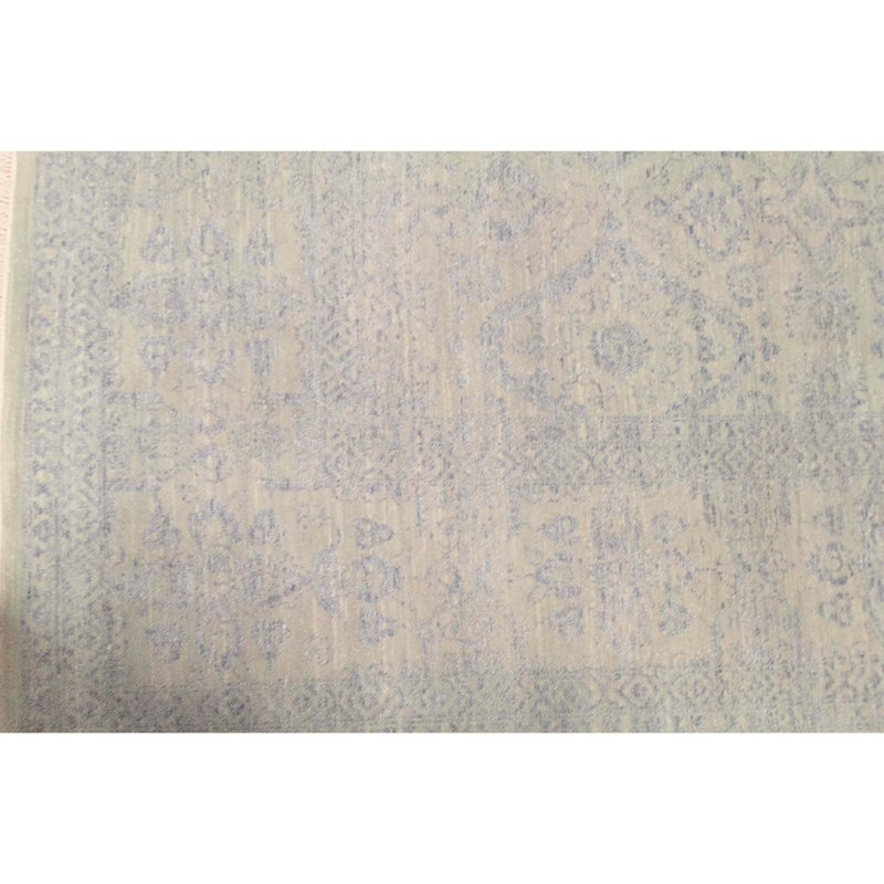 Wool Area Rug in Silver