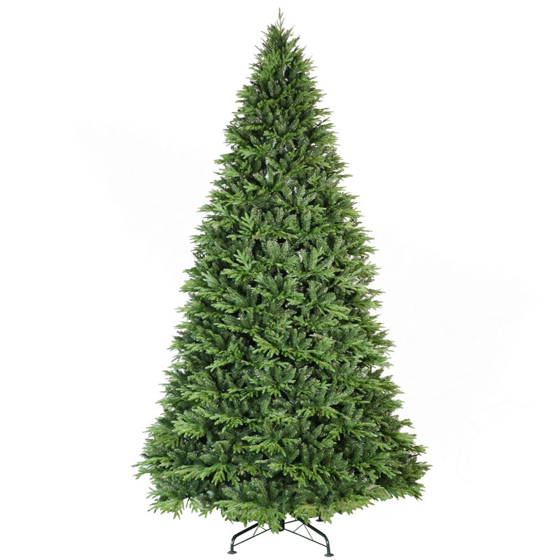Arbre de Noël artificiel en PE et PVC de 4 pi, 856 pointes de branches réalistes, support en métal à charnières pour une installation facile, arbre de Noël vert pour la maison et le bureau