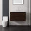 Meuble-lavabo flottant avec comptoir en marbre de culture et rangement à fermeture en douceur-254357598