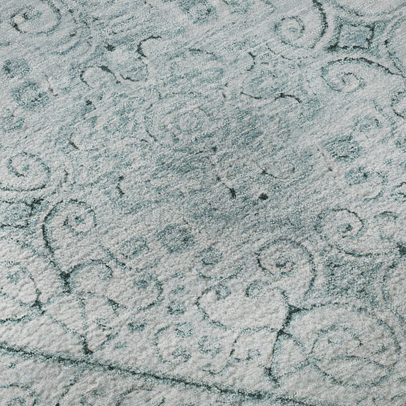 Tapis géométrique de qualité supérieure lavable à la machine Bucz AMF1748, Rond 8 pi