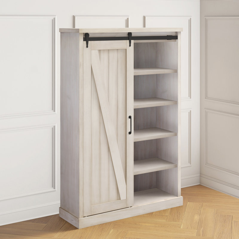 Jyler Storage Bookcase, White