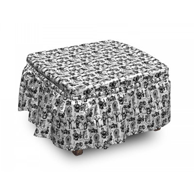 Box Cushion Ottoman Slipcover
