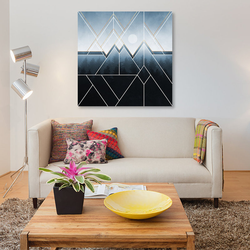 « sapins north », impression sur toile, H 12 po x l 12 po x P 1,5 po, Toile tendue, Pas de tapis