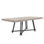 Table de salle à manger Toty, base piédestal, plateau en bois d'hévéa noir