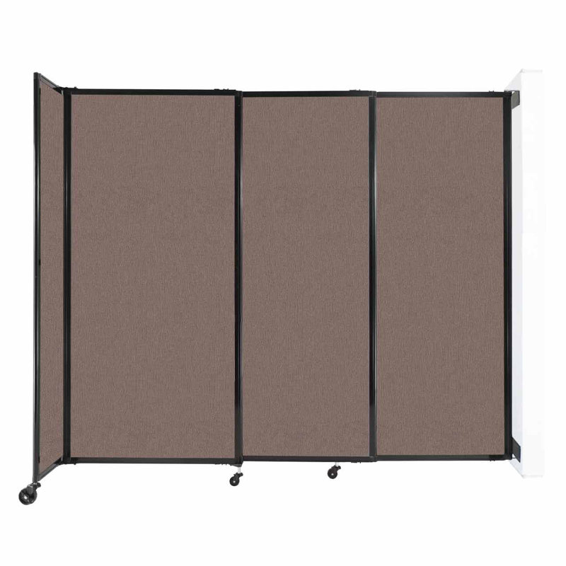 Cloison coulissante 5 pi, Mauve clair, H 72 po x l 86 po x P 33 po