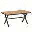 Ensemble d'extérieur contemporain avec chaises en rotin PE et table en bois plastique-1652797397