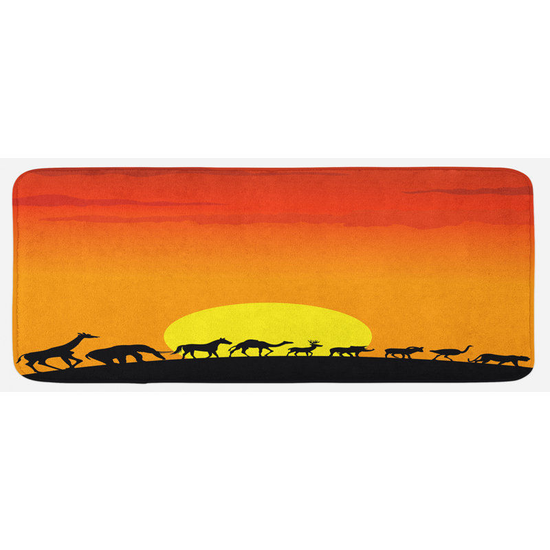 Eclectic Synthetic Kitchen Mat