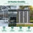 2-in-1 Storage Shed & Pergola Combo, 6x4 FT Outdoor Garden Shelter with Sloping Roof, Floor Frame, Air Vents