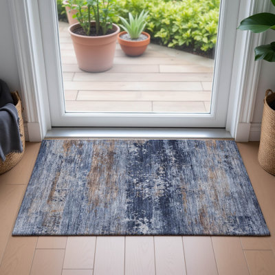 Tapis abstrait lavable à la machine intérieur / extérieur Jacinto ACN2146