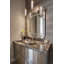 Lavabo de salle de bain ovale encastré en nickel brossé Hibiscus